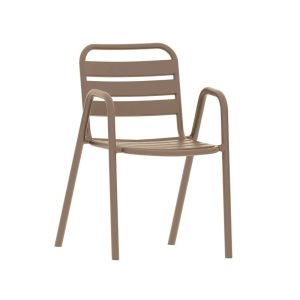 Sillón TROPICANA, apilable, polipropileno marrón light