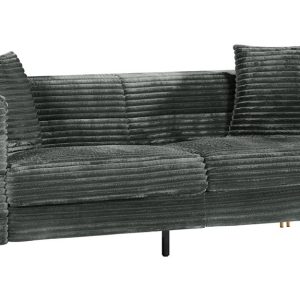 Sofá LARIOS, 3 plazas, tejido corduroy gris