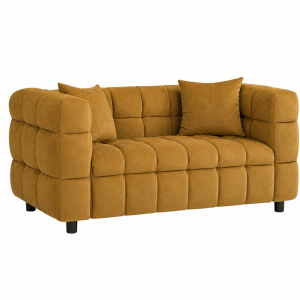 Sofá LORING, 2 plazas, tejido velvet camel 34