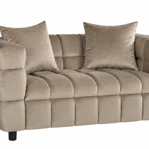 Sofá LORING, 2 plazas, tejido velvet gris claro 25
