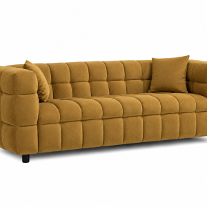Sofá LORING, 3 plazas, tejido velvet camel 34