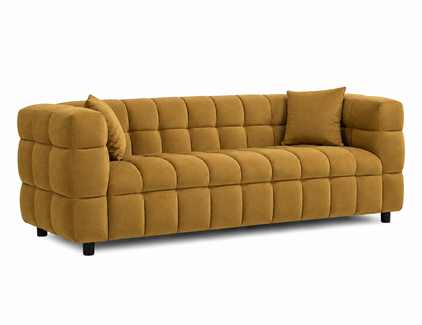 Sofá LORING, 3 plazas, tejido velvet camel 34