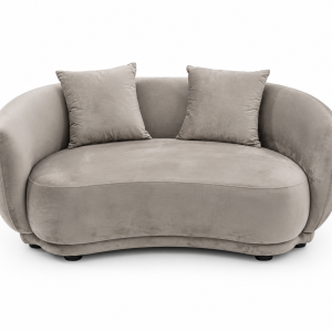 Sofá Rachel, 2 plazas, tejido velvet gris claro 25