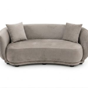 Sofá Rachel, 3 plazas, tejido velvet gris claro 25
