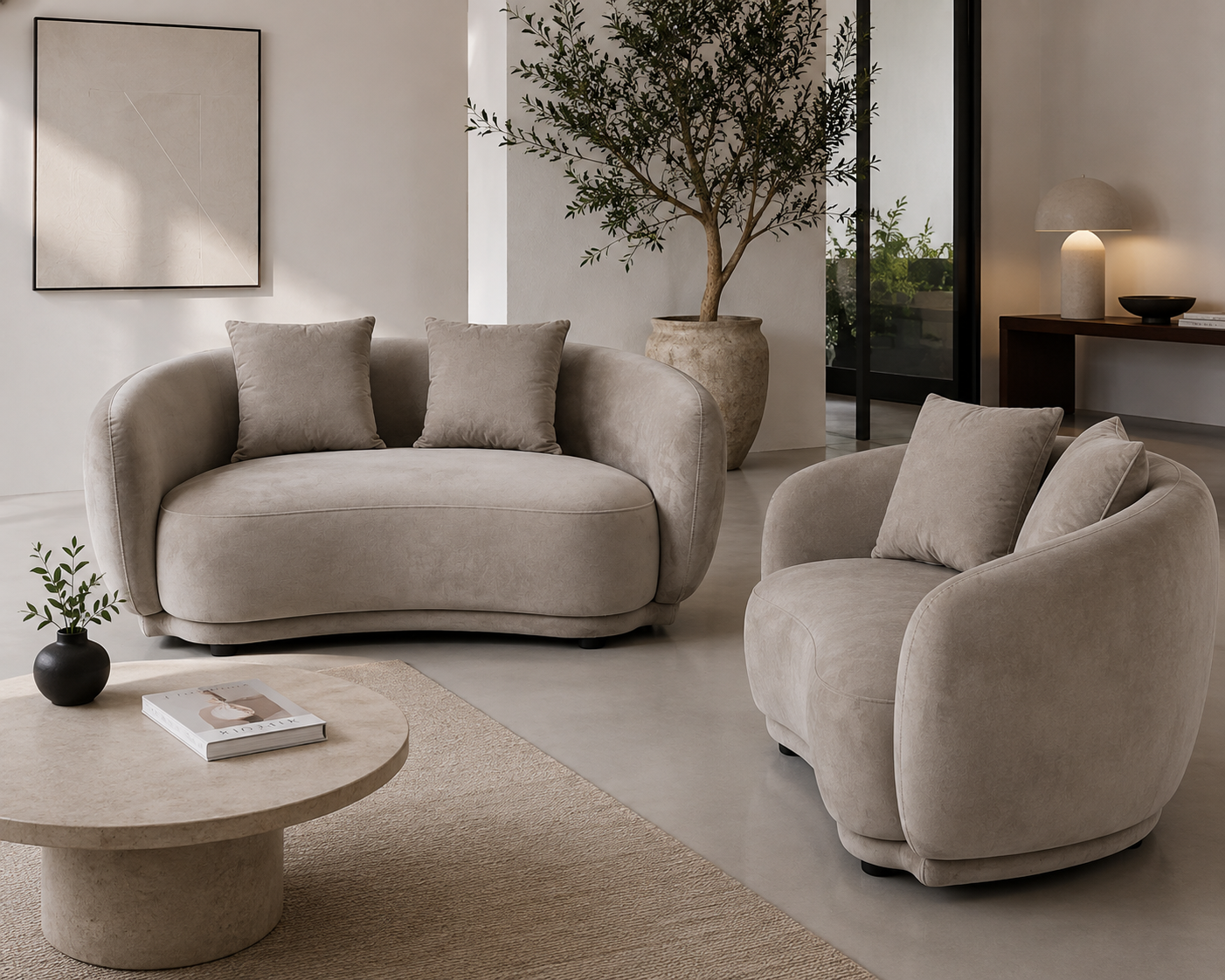 Sofá Rachel, 3 plazas, tejido velvet gris claro 25