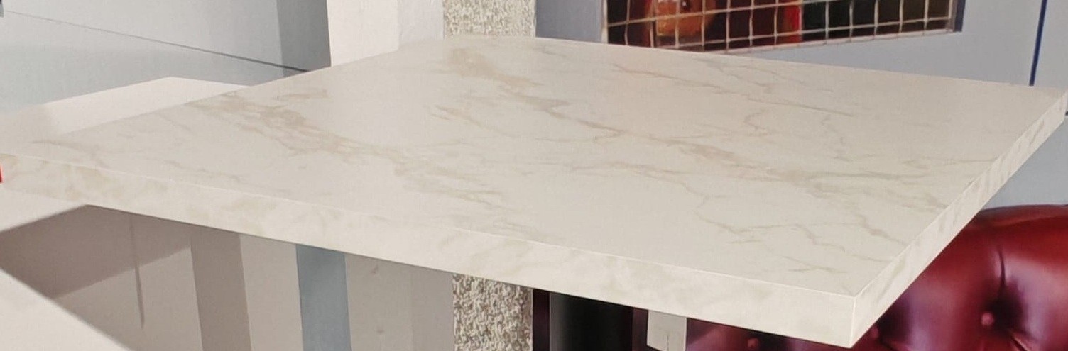 Tablero de melamina 30 mm, MÁRMOL CARRARA, 120 x 80 cms