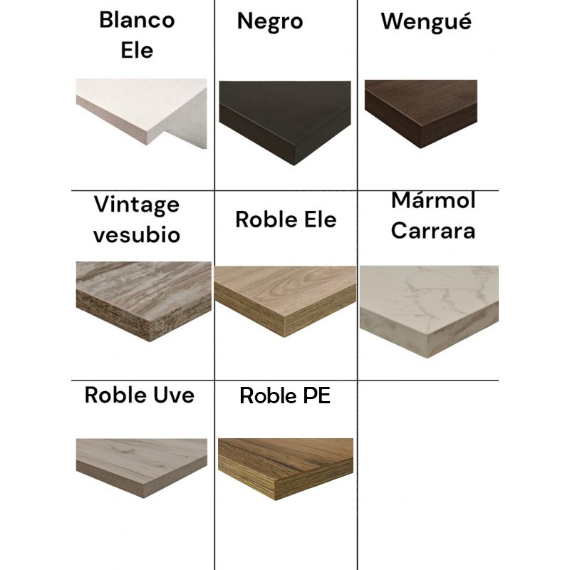 Tablero de melamina 30 mm, ROBLE ELE, 68 x 68 cms