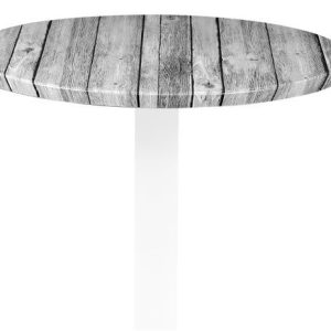 Tablero de mesa Werzalit Alemania, ANTIQUE WHITE 202, 70 cms de diámetro.
