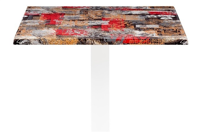 Tablero de mesa Werzalit Alemania, BABYLON 213, 70 x 70 cms
