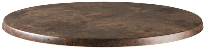 Tablero de mesa Werzalit-Sm, MARRÓN ÓXIDO 223, 70 cms de diámetro.
