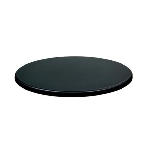Tablero de mesa Werzalit-SM, NEGRO 55, 80 cms de diámetro.