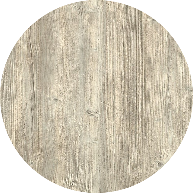Tablero de mesa Werzalit-Sm, PONDEROSA BLANCO 178, 60 cms de diámetro.