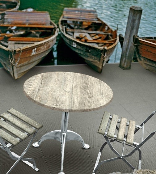 Tablero de mesa Werzalit-Sm, PONDEROSA BLANCO 178, 80 cms de diámetro.