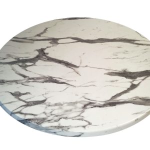 Tablero de mesa Werzalit WER-FANTASY, Mármol Ayfon 5657, 80 cms de diámetro