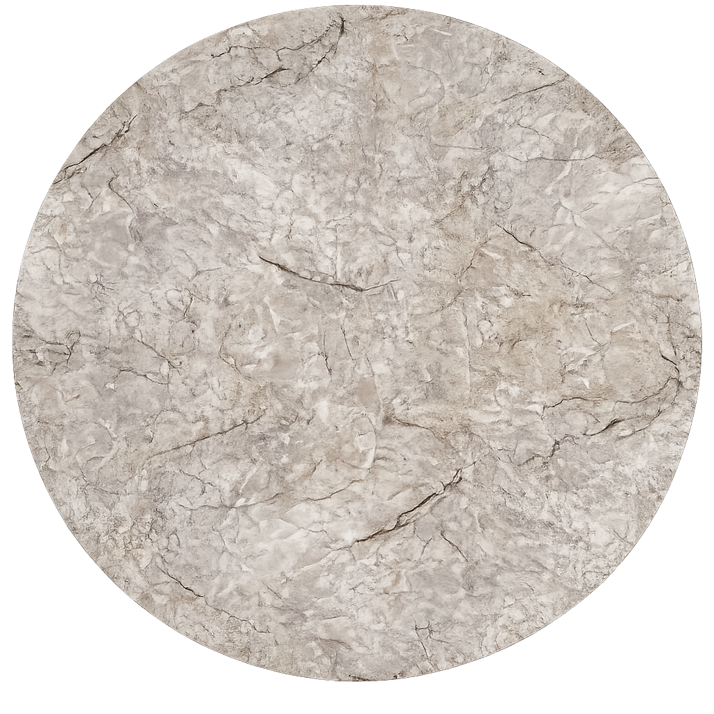 Tablero de mesa Werzalit WER-FANTASY, Mármol Scala 5643, 70 cms de diámetro