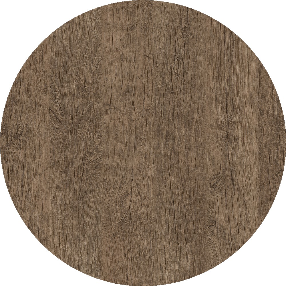 Tablero de mesa Werzalit WER-WOODART, Roble R.Oscuro 4510, 80 cms de diámetro