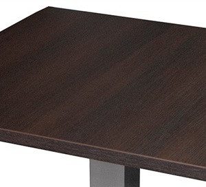 Tablero de mesa WOOD-80C, chapado haya, barnizado wengué, 80 x 80 cms