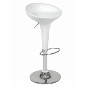 Taburete AUSTIN ( M ), cromado, abs blanco