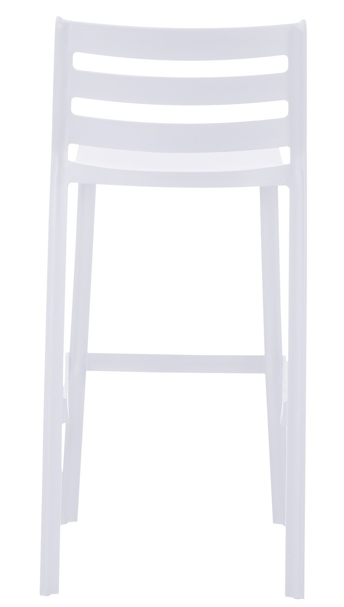 Taburete MADEIRA, apilable, polipropileno blanco