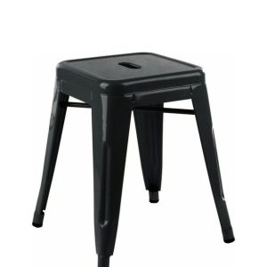 Taburete TOL EK LIMITED 46, bajo, acero, negro