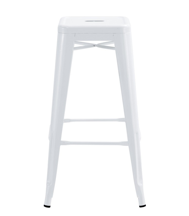 Taburete TOL EK LIMITED, acero, blanco